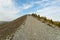 Steep mountain road. Ascent to the Pious Cross, Karabash. Chelyabinsk region, the dirtiest city on Earth