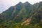 Steep mountainside of Koolau Mountain Range, Oahu, Hawaii