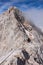 Steep narrow dangerous path towards Triglav peak
