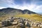 The steep outcrops of Sca Fell