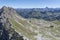 steep rocky barren slopes at Nebelhorn eastern side, Oberstdorf, Germany