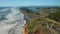 Steep rocky cliffs on a bright sunny day.