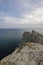 Steep rocky embankment of the Black Sea