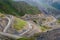Steep slope of Pamir Highway M41 Highway