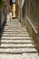 Steep stair in narrow alley at Varenna, Italy