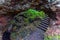 Steep staircase leading to gruta das torres cave at Pico island,