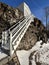 Steep staircase leading to historic temple