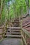 Steep stairs at the cliffs of moen, denmark