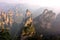 Steep stone mountain at zhangjiajie