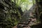 steep stone steps carved into mountainside