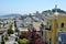 Steep street in San Francisco from Russian Hill