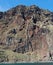 Steep weathered cliff near Cabo Girao on Madeira island