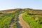 Steep winding footpath up the side of Higger Tor