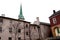 Steeple of Church in Historic Town