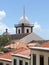 Steeple of the Socorro Church and roofs in Funchal on Madeira