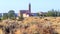 Steepled church surrounded by houses