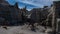 Steeply eroded badlands in the Bisti De-Na-Zin Wilderness area, San Juan County, New Mexico