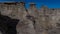 Steeply eroded badlands in the Bisti De-Na-Zin Wilderness area, San Juan County, New Mexico