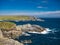 Steeply inclined eroded rock strata on Funzie Ness on the island of Fetlar in Shetland, Scotland, UK