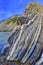 Steeply-tilted Layers of Flysch, Flysch Cliffs, Basque Coast UNESCO Global Geopark