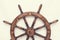 Steering hand wheel ship on white background