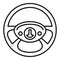 Steering wheel accessories icon, outline style