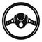 Steering wheel accessories icon, simple style