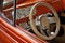 Steering wheel and dashboard of American car