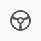 Steering wheel icon, driver, vehicle, automobile