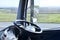 Steering wheel in lorry