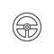 Steering wheel outline icon