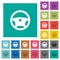 Steering wheel square flat multi colored icons