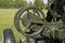 Steering wheel swing frame anti-aircraft