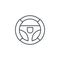 Steering wheel thin line icon. Linear vector symbol