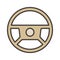Steering Wheel vector Car or Drive concept colored icon