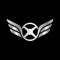 Steering with wings. Logo design, Car steering logo design incorporated with wings