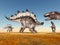 Stegosaurus and Tyrannosaurus Rex