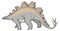 stegosaurus walk dinosaur ancient vector illustration transparent background