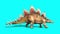 Stegosaurus Walkcycle Dinosaurs Blue Screen 3D Rendering Animation