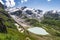 Stein Glacier and glacial lake Steinseeat Susten pass in the Swiss Alps