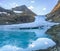 Steindalsbreen glacier in north Norway