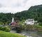 Steinsdalfossen waterfall in Steine, Norway