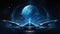 stellar expedition: a gleaming spacecraft\\\'s cosmic odyssey. ai generated