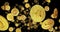 Stellar XLM cryptocurrency looped flight between golden coins