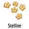 Stelline pasta icon, cartoon style