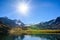 Stellisee - beautiful lake at Matterhorn - Zermatt, Switzerland