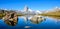 Stellisee - beautiful lake with reflection of Matterhorn - Zermatt, Switzerland