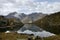 Stelvio park, lake and mountain reflection