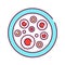 Stem cells color line icon. Cells that can differentiate into other types of cells. Can also divide in self-renewal to produce