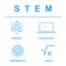 STEM icons on white background